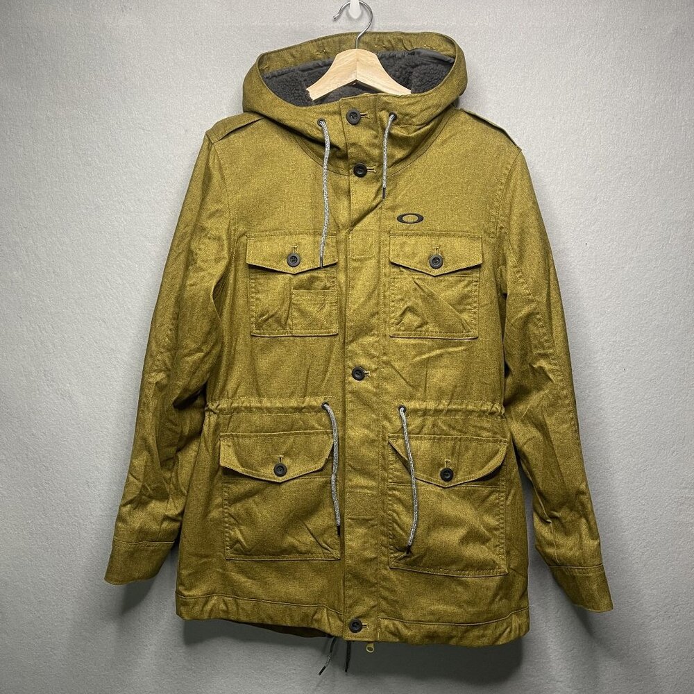 Oakley Womens Tamarack Hooded Jacket M Mustard Yellow Sherpa Lining Regular Fit